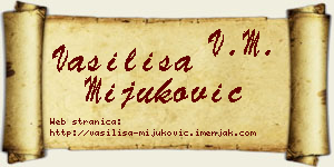 Vasilisa Mijuković vizit kartica